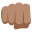:oncoming_fist_medium_skin_tone: 👊🏽