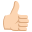 :thumbs_up_light_skin_tone: 👍🏻