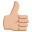 :thumbs_up_medium-light_skin_tone: 👍🏼