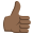 :thumbs_up_medium-dark_skin_tone: 👍🏾