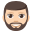 :bearded_person_light_skin_tone: 🧔🏻