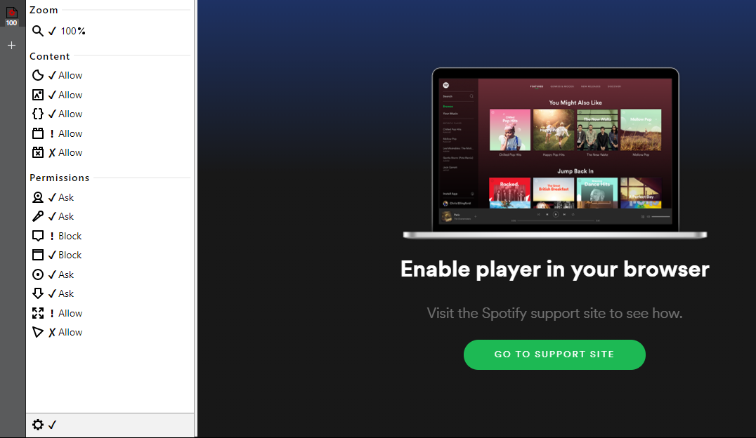 Spotify best sale online browser