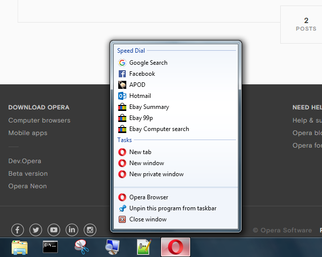 opera icon in system tray