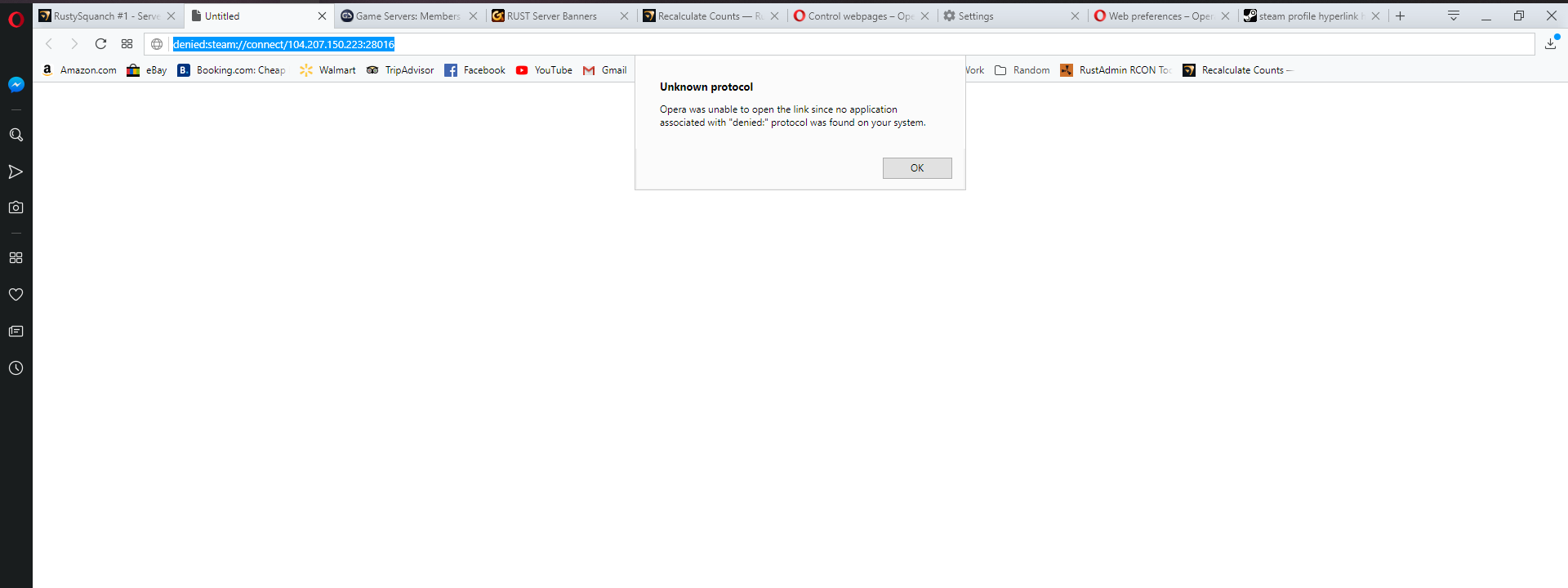 Unknown Protocol Opera Was Unable To Open The Link Since No Application Associated With Denied Was Found On Your System Opera Forums - roblox url protocol access denied
