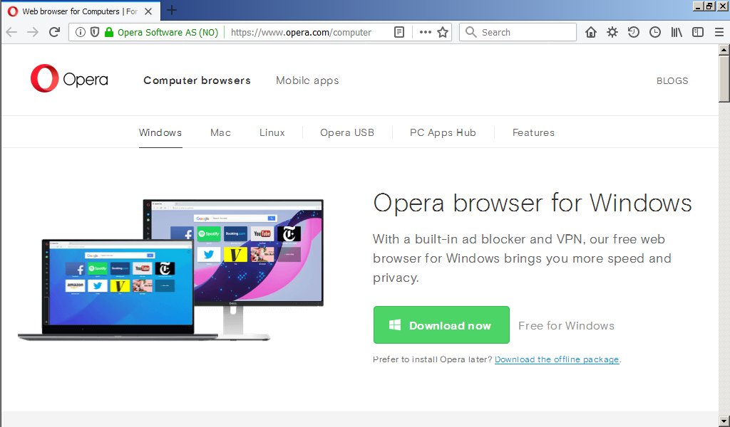 Opera Browser Offline Setup Download / Opera Browser Free Download Latest Version Windows And ...