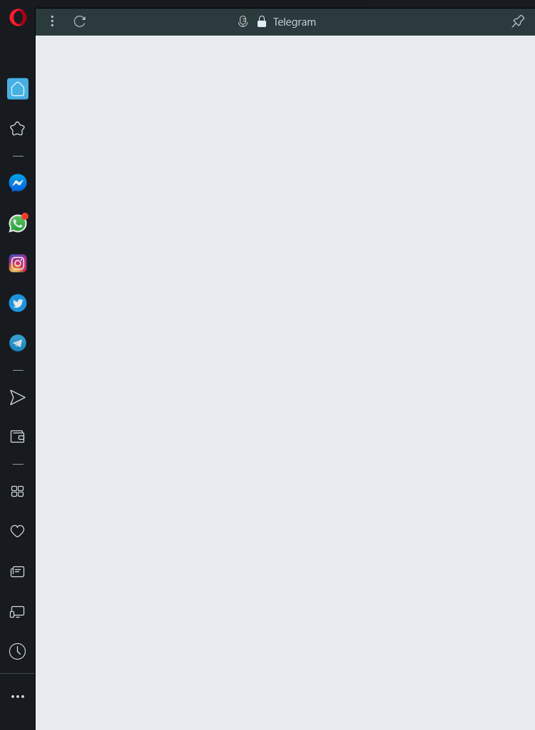 Telegram in Opera, Use Telegram on desktop