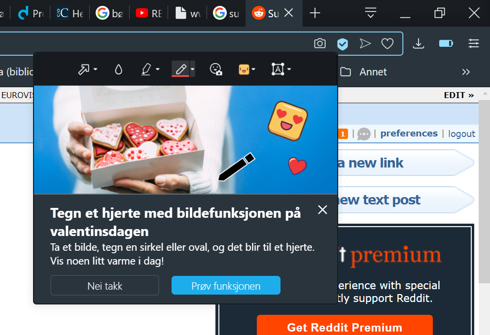 Norwegian language spam ad