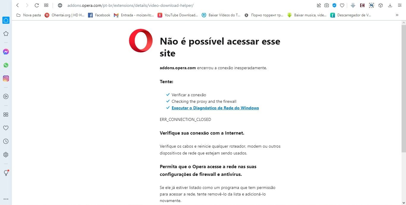 ERR_CONNECTION_CLOSED when trying to access addons.opera.com