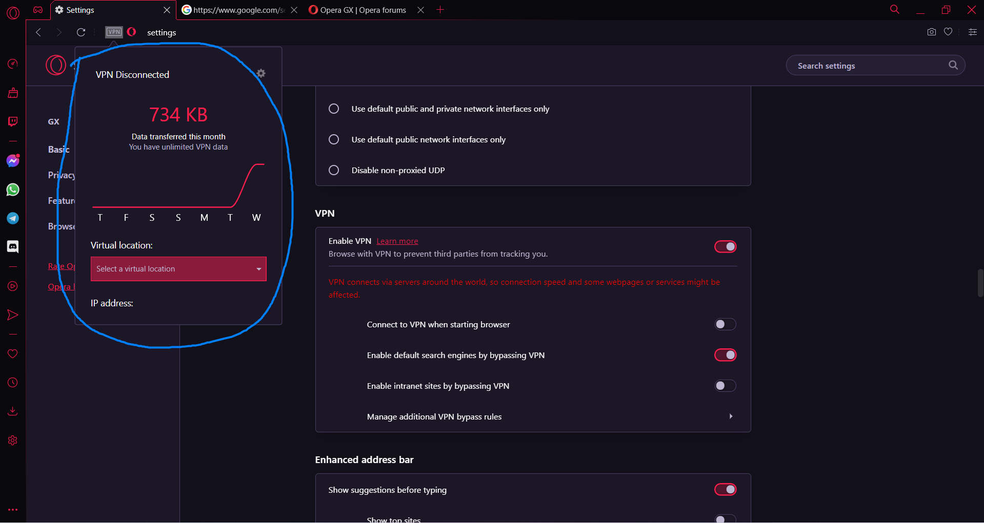 Vpn on of option | Opera forums