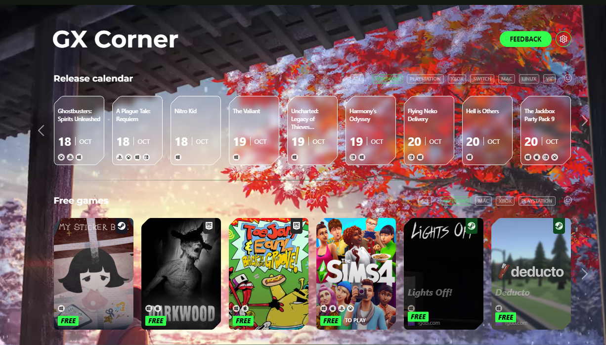 GX Corner Release Calendar no longer shows image previews | Opera forums