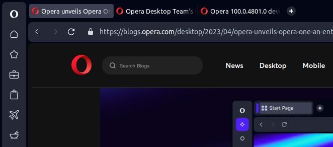 no tab island control and non-working Most Recent Used Tab Stack in Opera 100.jpg