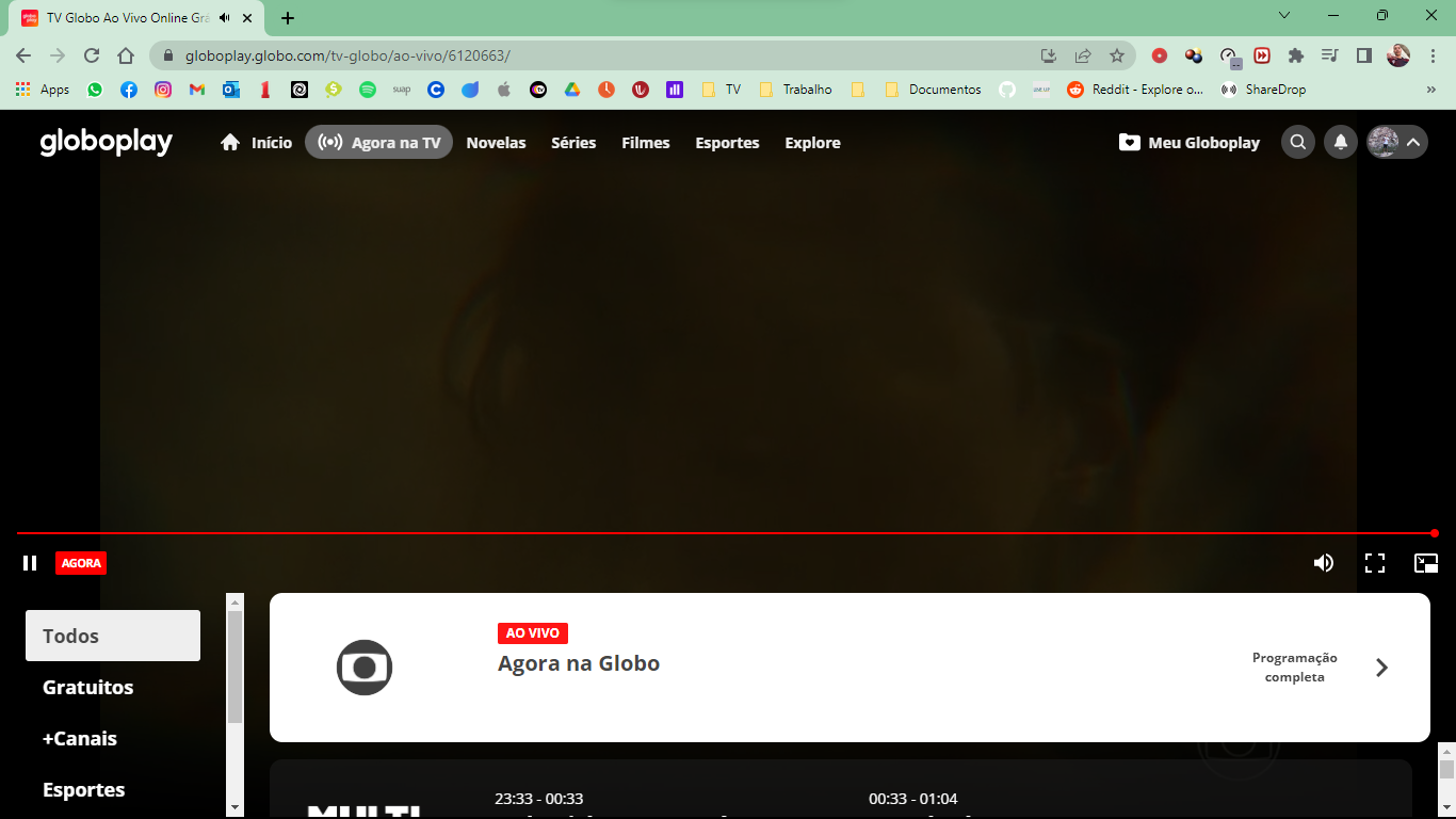 GLOBO AO VIVO AGORA 