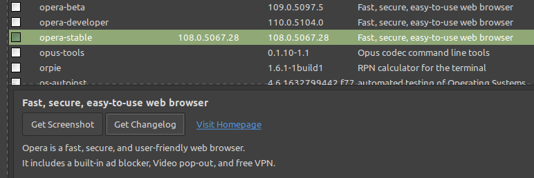 Opera 108-0-5067-28 in Synaptic Package Manager Screenshot from 2024-03-14 02-12-15.png