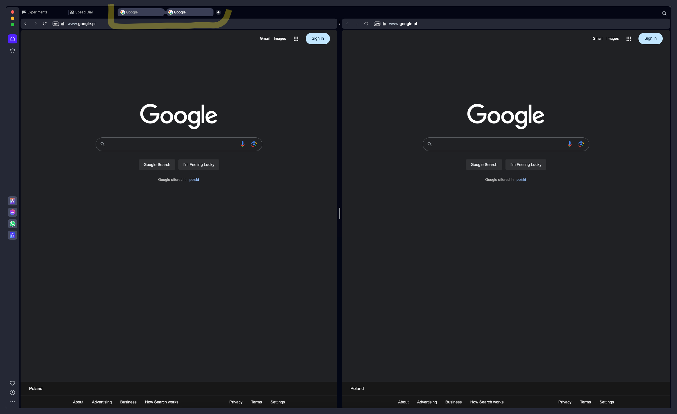 Tab Split Screen Opera forums