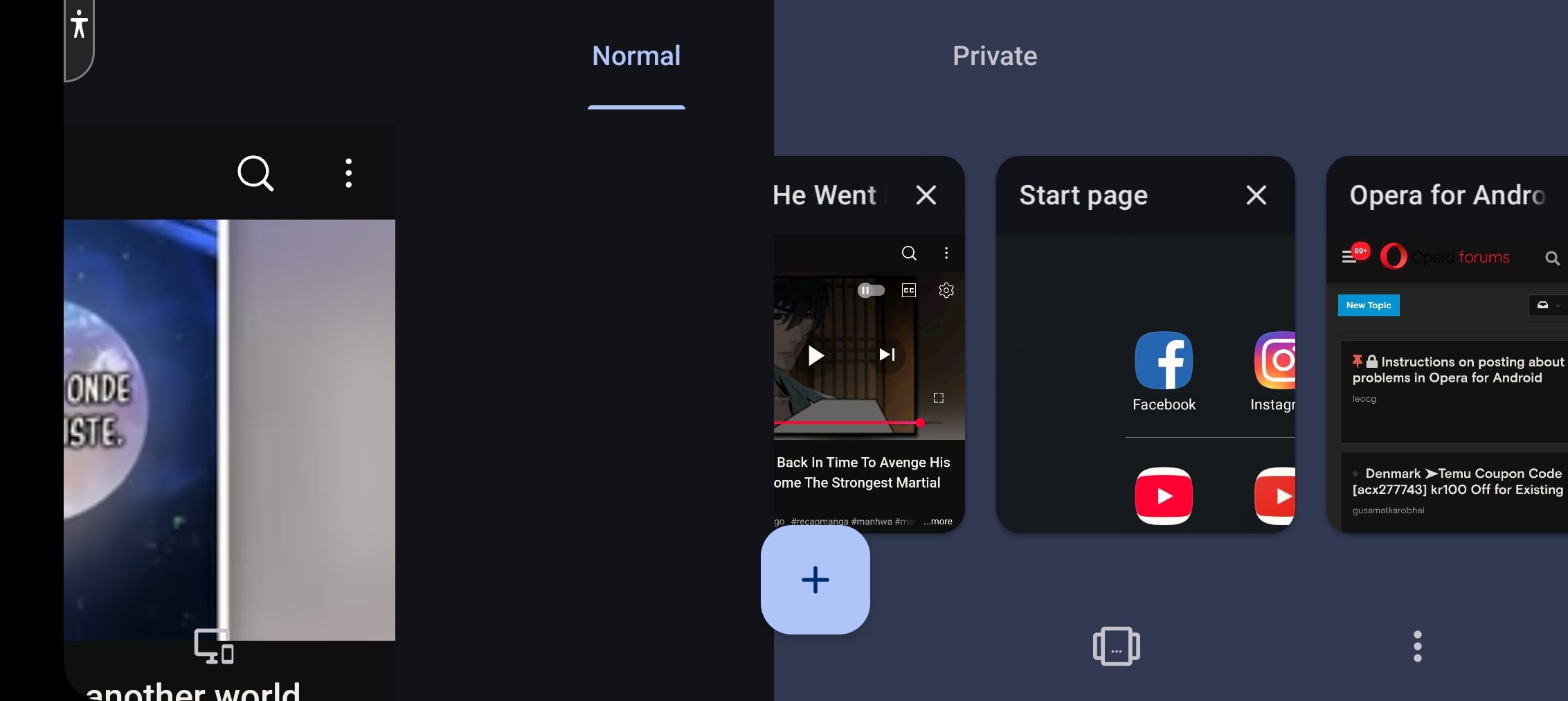 Opera Browser on Android Shows Only Half Screen in Fullscreen Mode ...